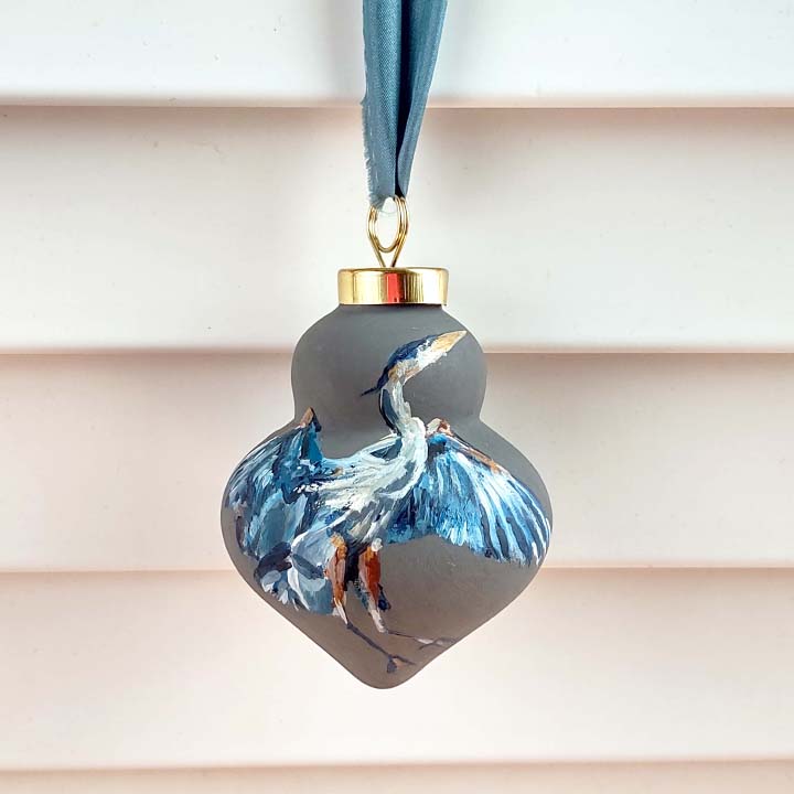 "Herons" Ceramic Ornament