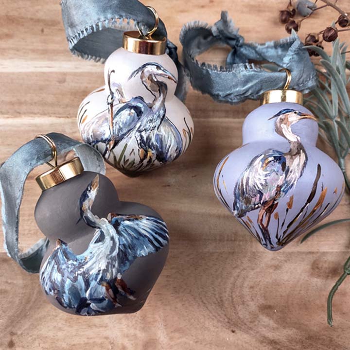 "Herons" Ceramic Ornament
