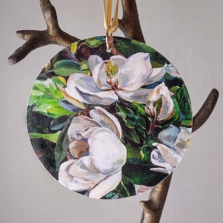 "Magnolia Sprawl" Disc Ornament