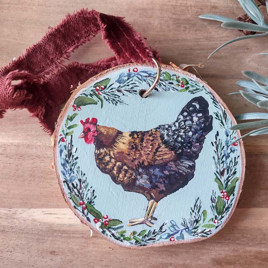 "Animal Lover" Wood Slice Ornament