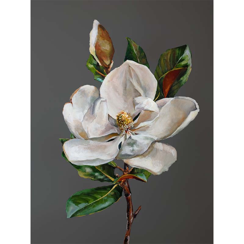 "Landmark Magnolia" Vertical Print