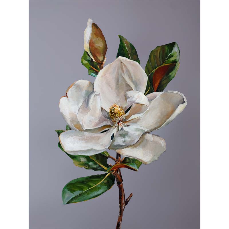 "Landmark Magnolia" Vertical Print