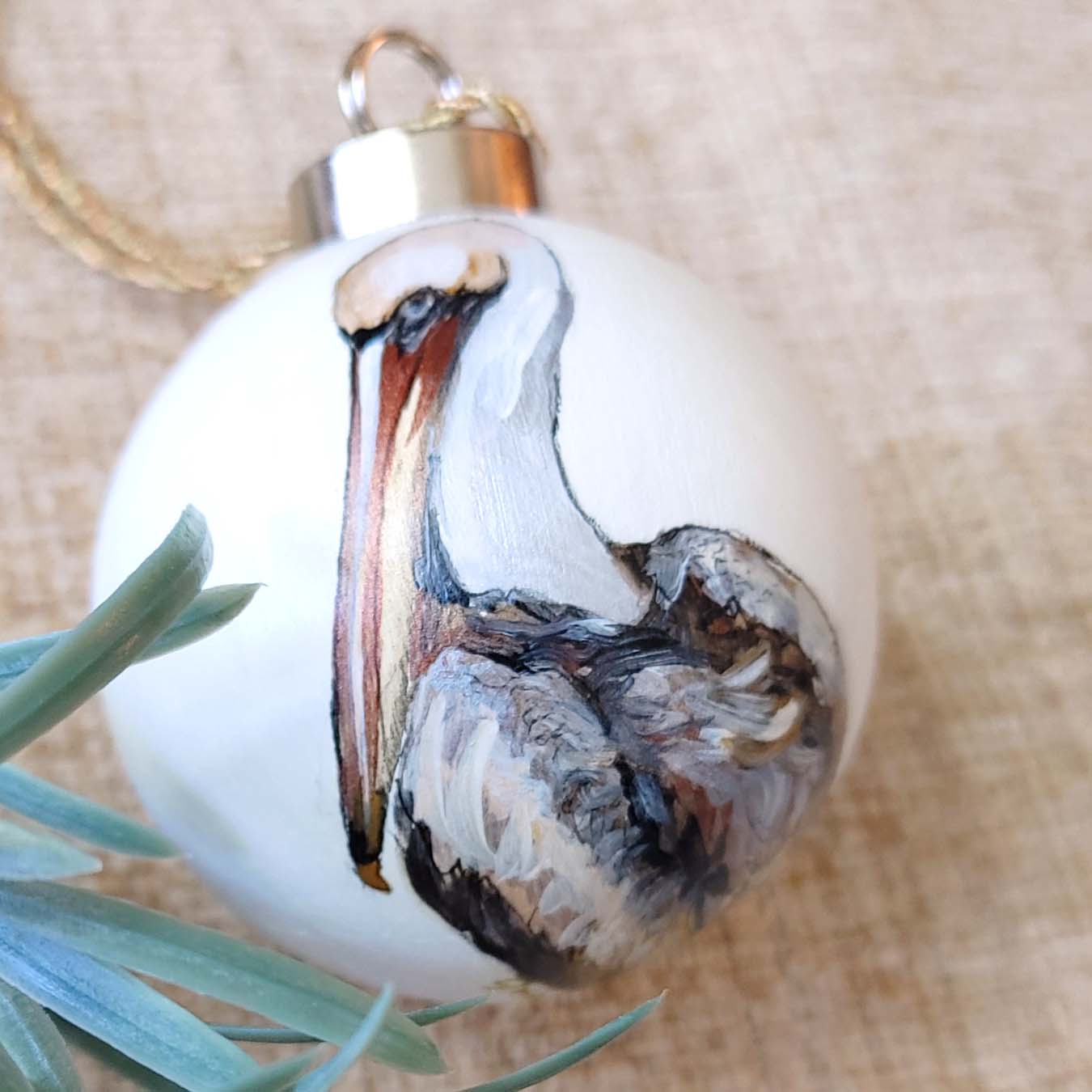 "Metallic Louisiana" Ceramic Bauble Ornaments