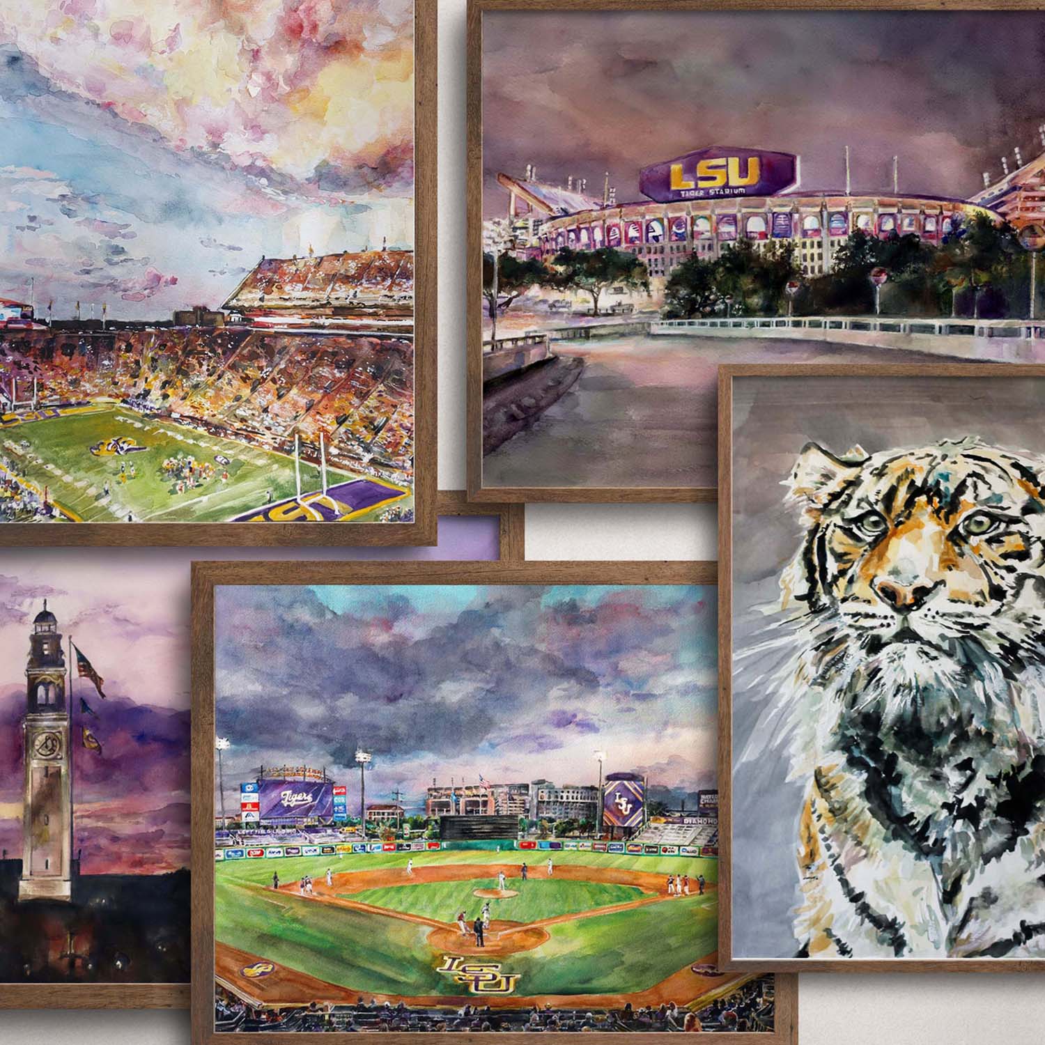 Set of 2 LSU-Themed Prints