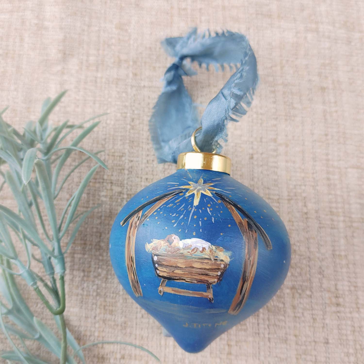 "O Holy Night" Ceramic Bauble Ornaments