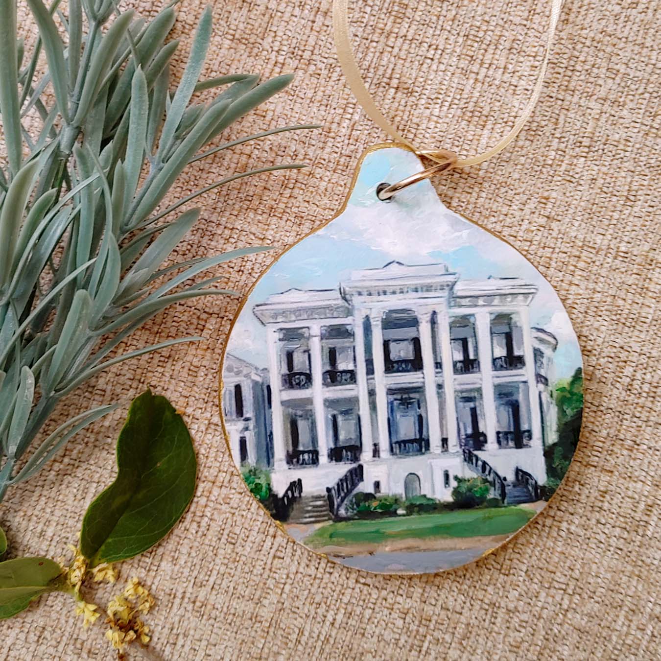 "Nottoway" Ceramic Disc Ornament