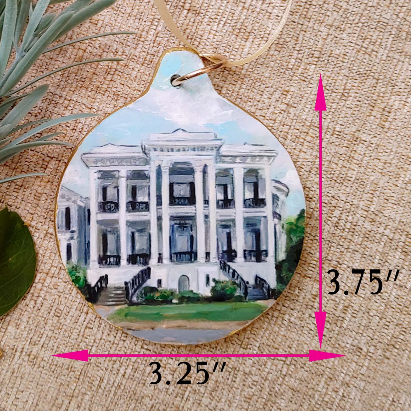 "Nottoway" Ceramic Disc Ornament