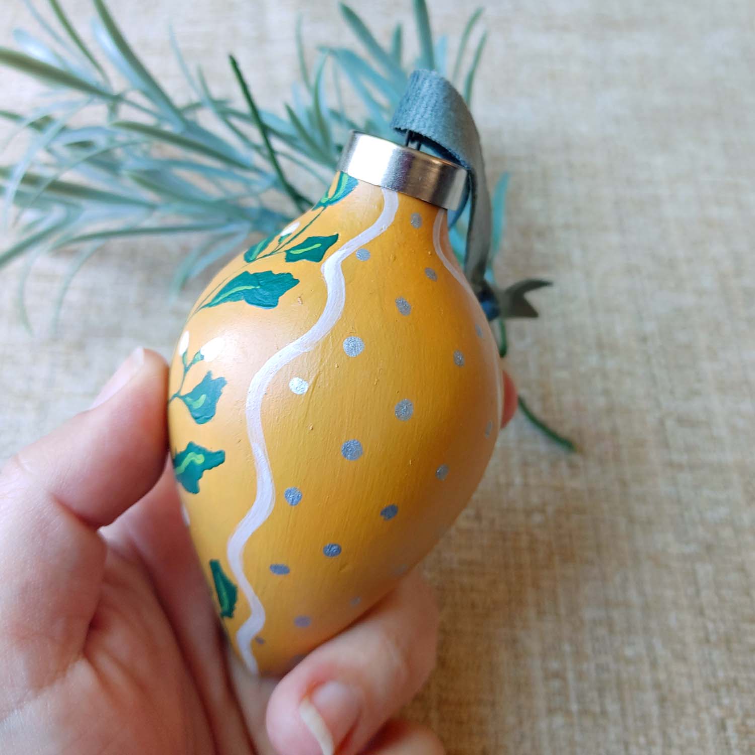 "Toffee Twinkle" Ceramic Bauble Ornament