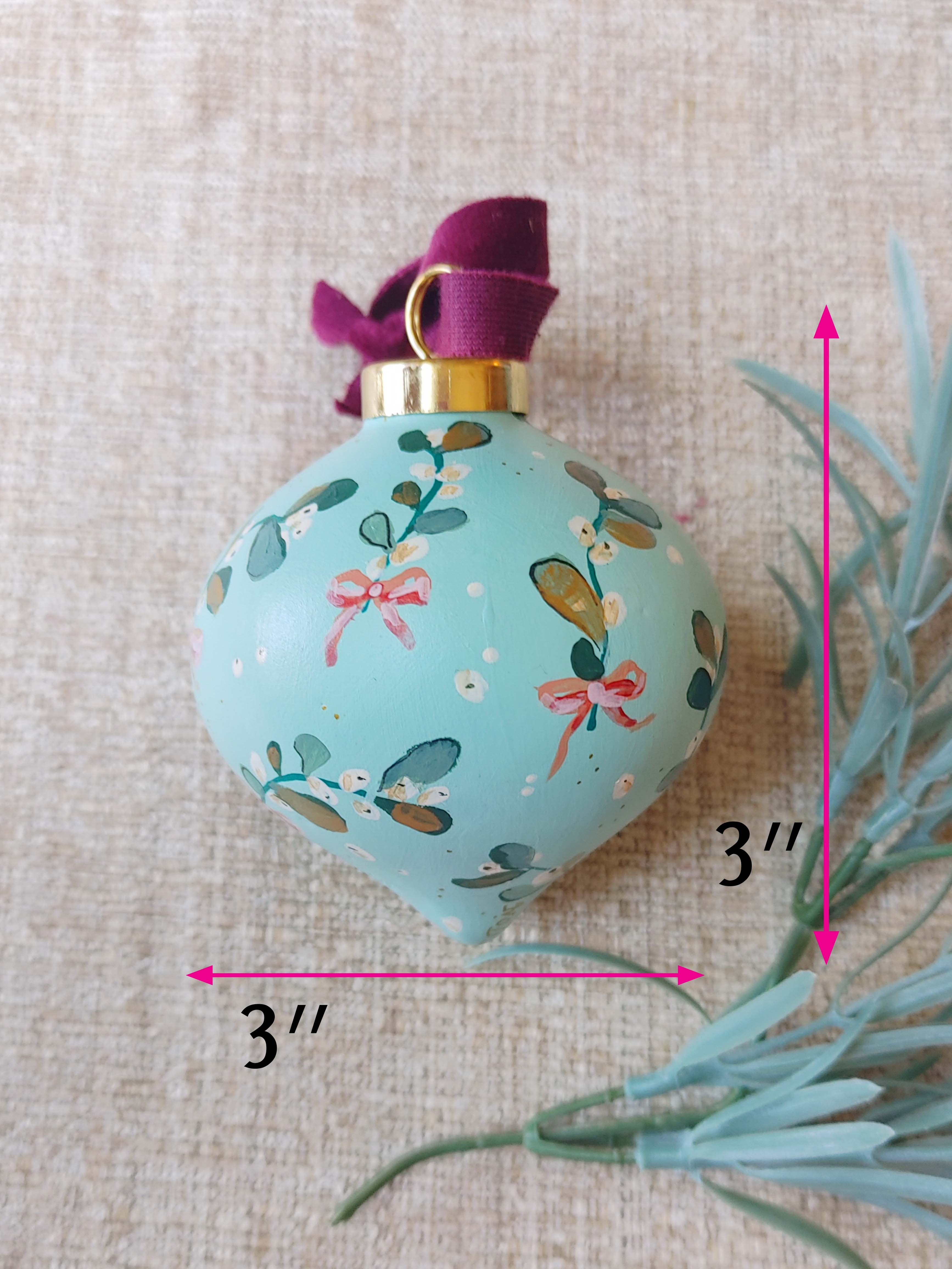 "Snowy Dream" Ceramic Bauble Ornament