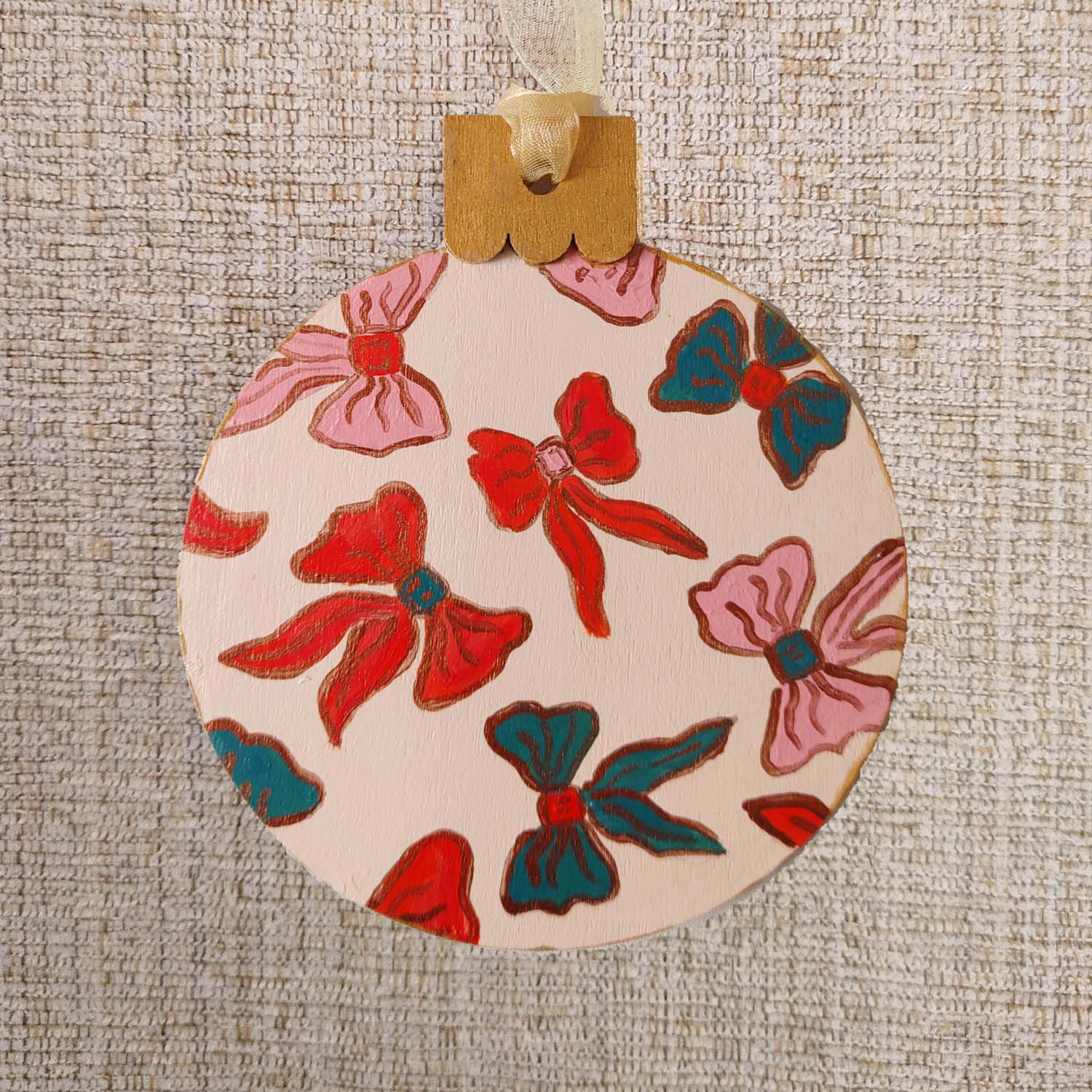 "Oh What Fun" Flat Bauble Ornaments