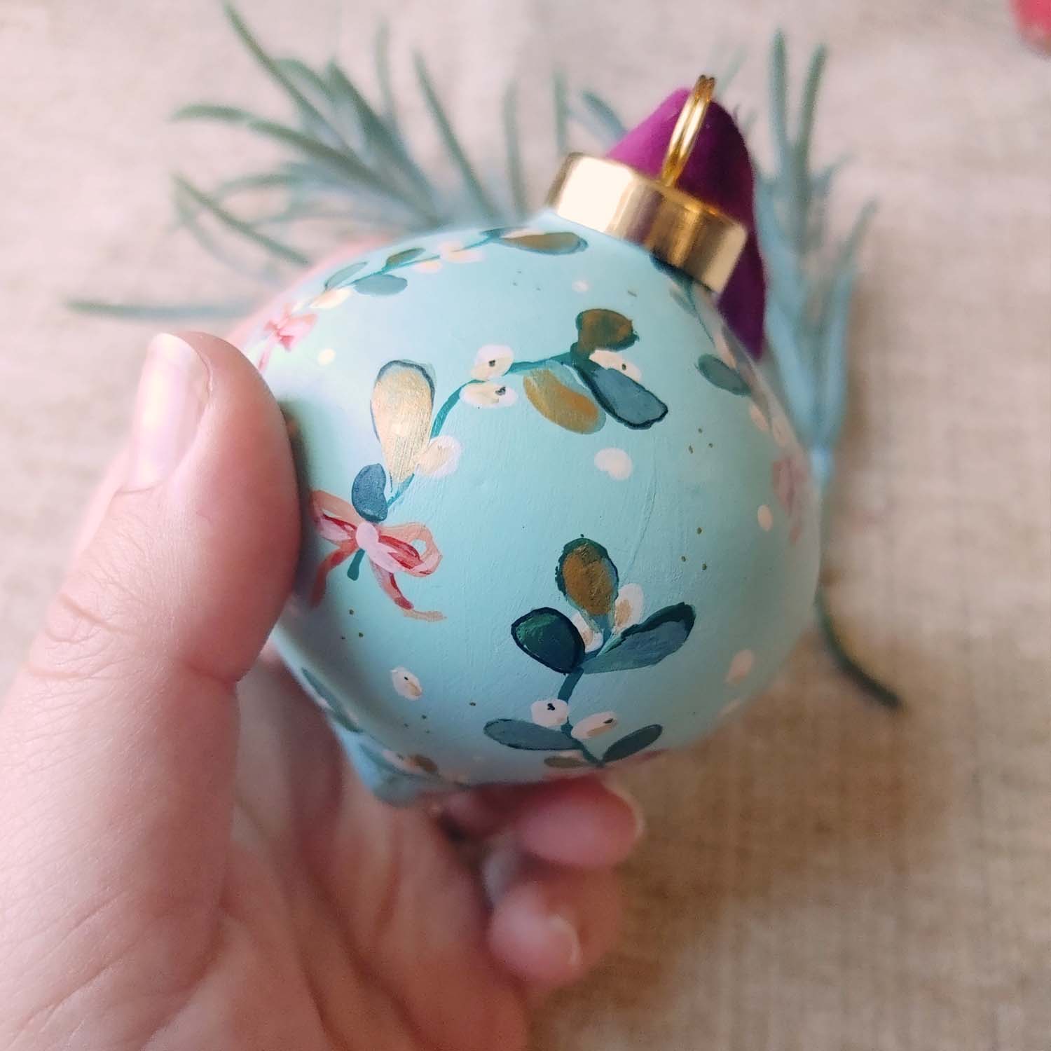 "Snowy Dream" Ceramic Bauble Ornament