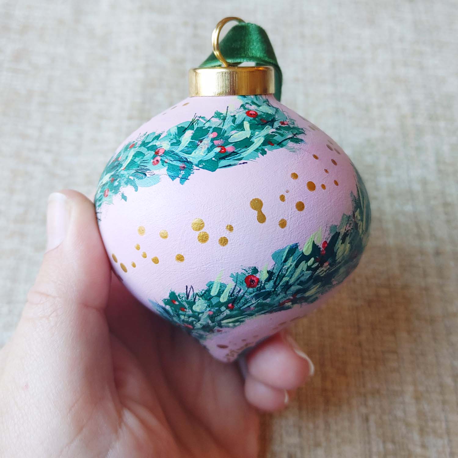"Jingleberry" Ceramic Bauble Ornament
