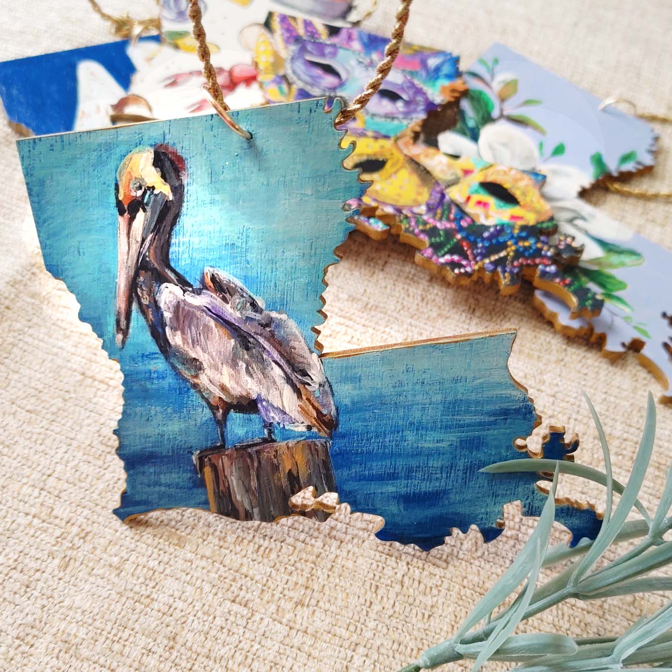 "Pelican" Louisiana Wooden Cutout