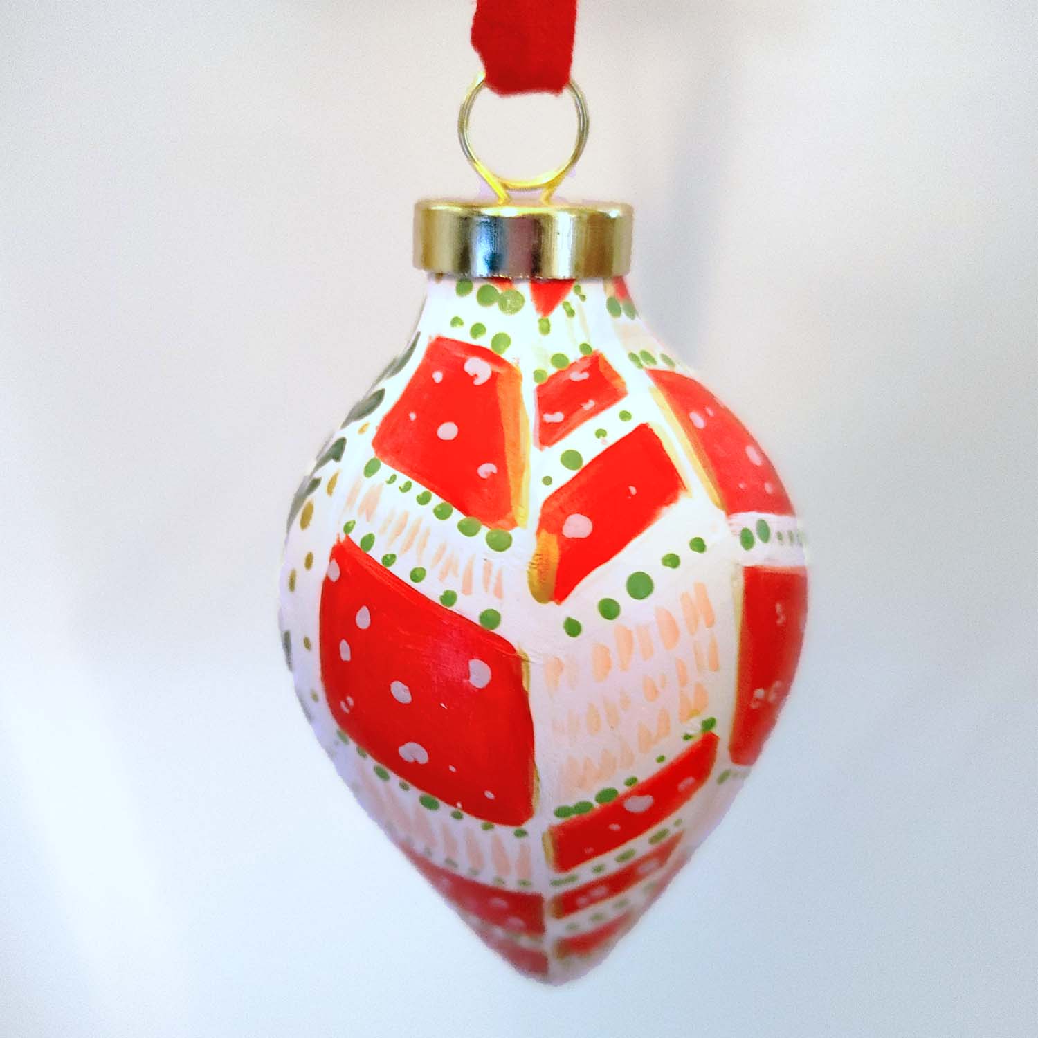 "Candy Cane" Ceramic Bauble Ornament