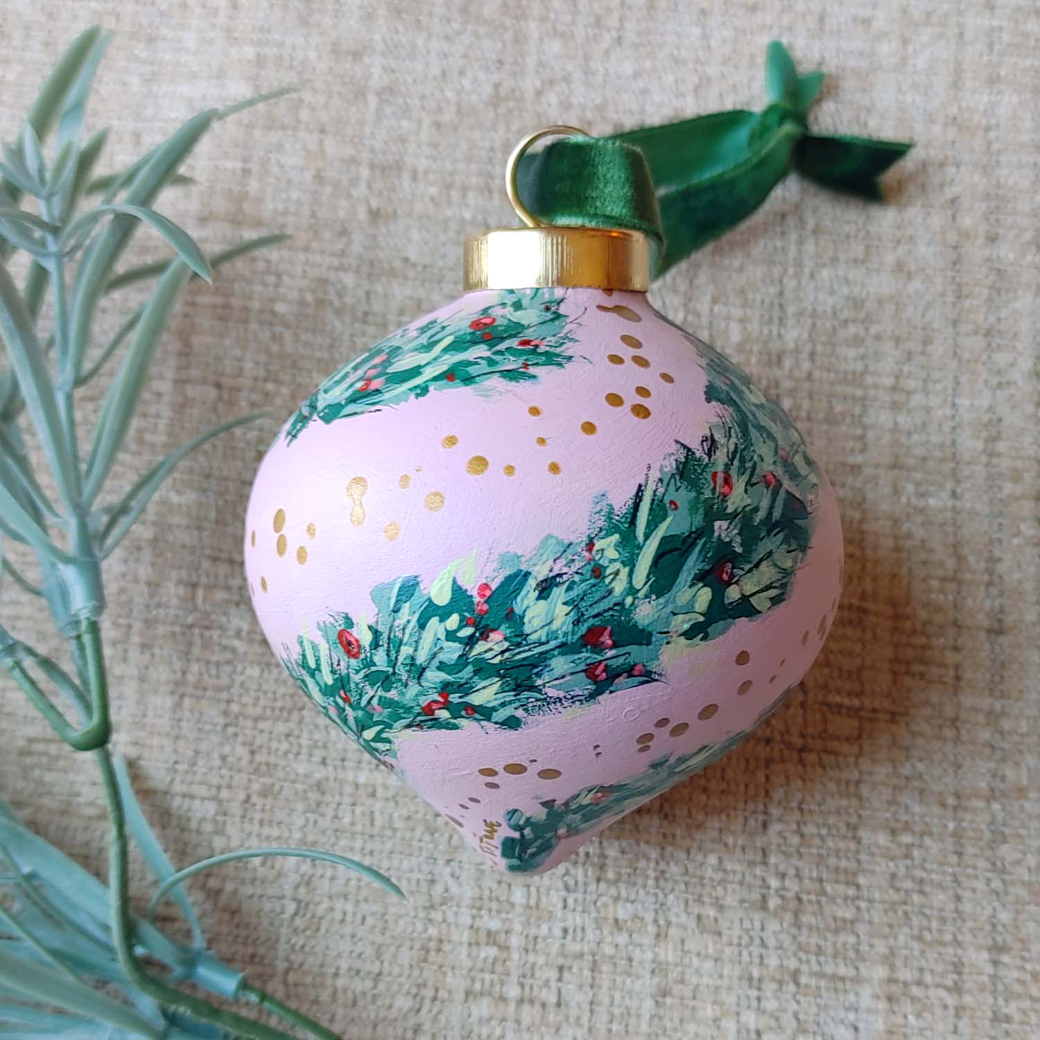 "Jingleberry" Ceramic Bauble Ornament