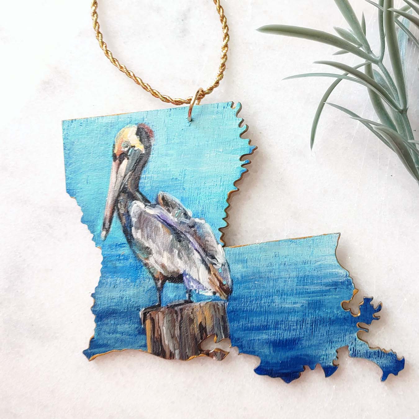 "Pelican" Louisiana Wooden Cutout