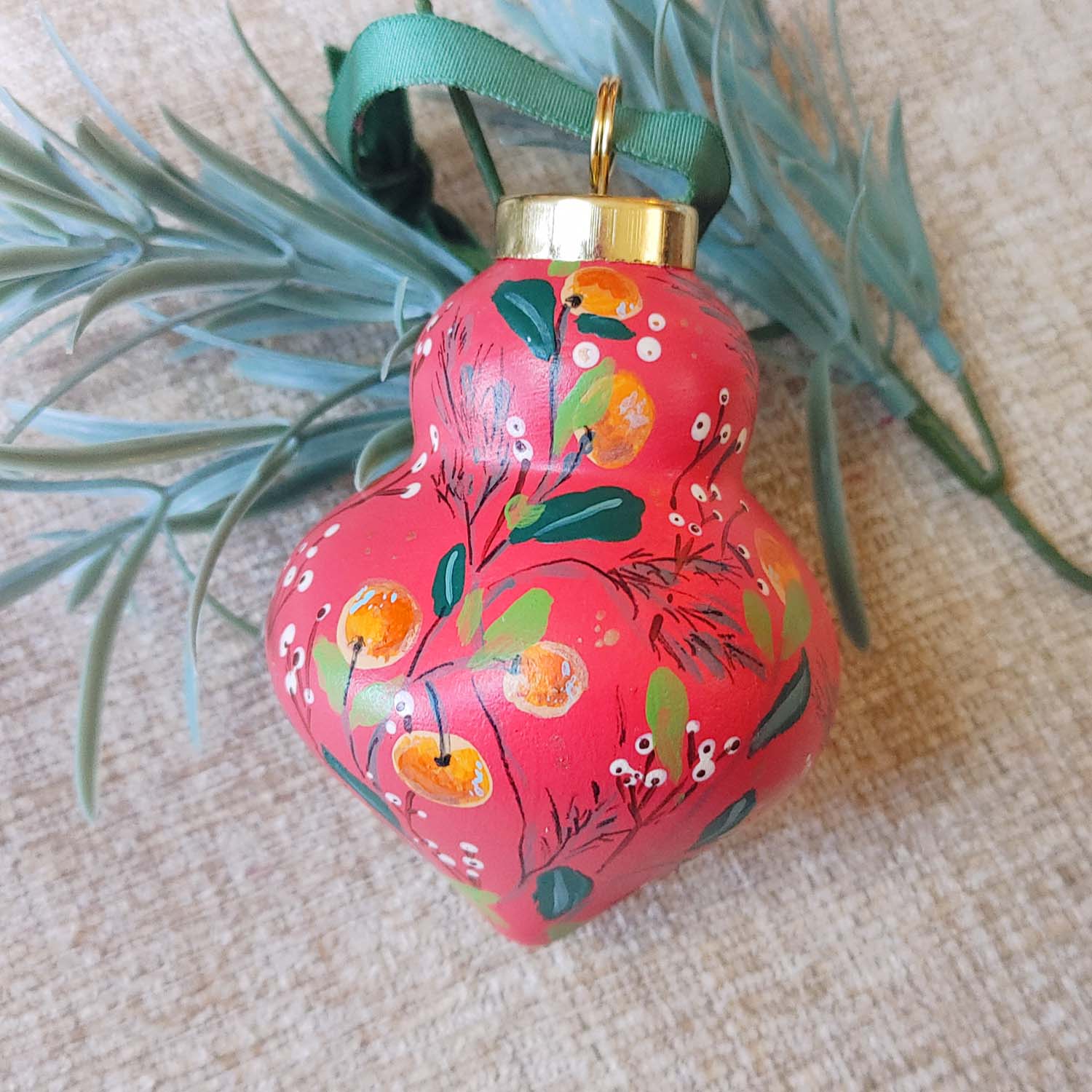 "Cinnamon Spark" Ceramic Bauble Ornament