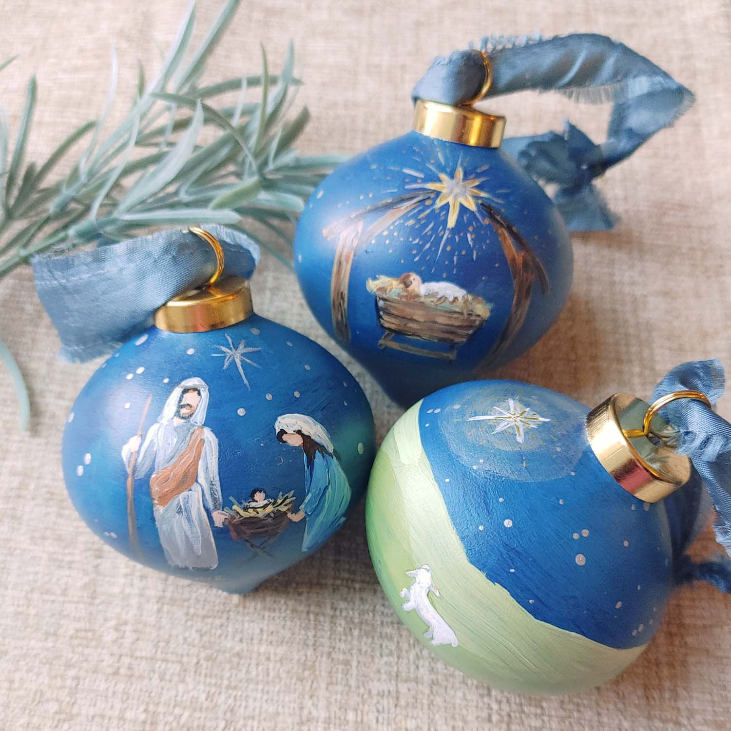 "O Holy Night" Ceramic Bauble Ornaments