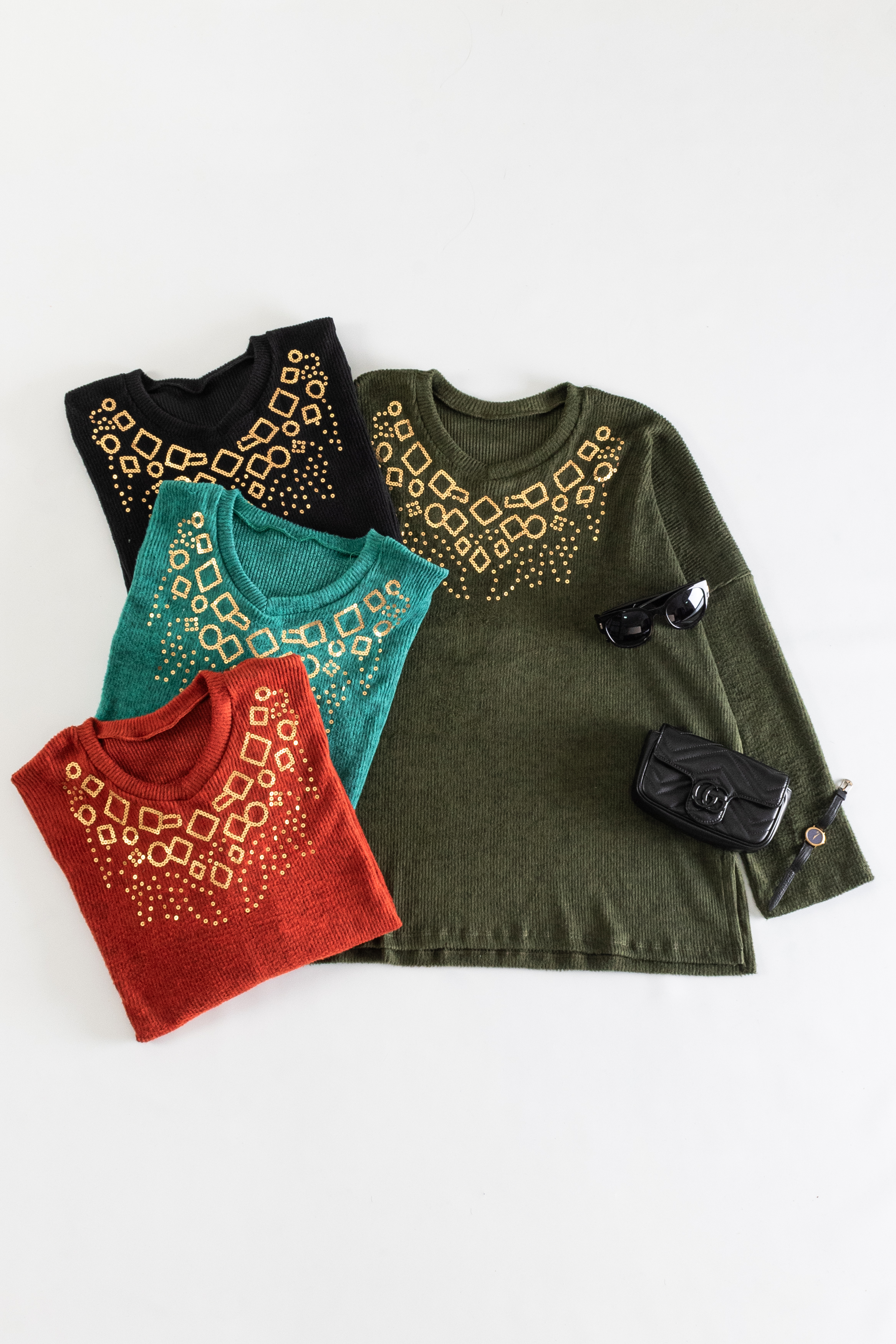 Remeron bordado de lentejuelas LAUREN
