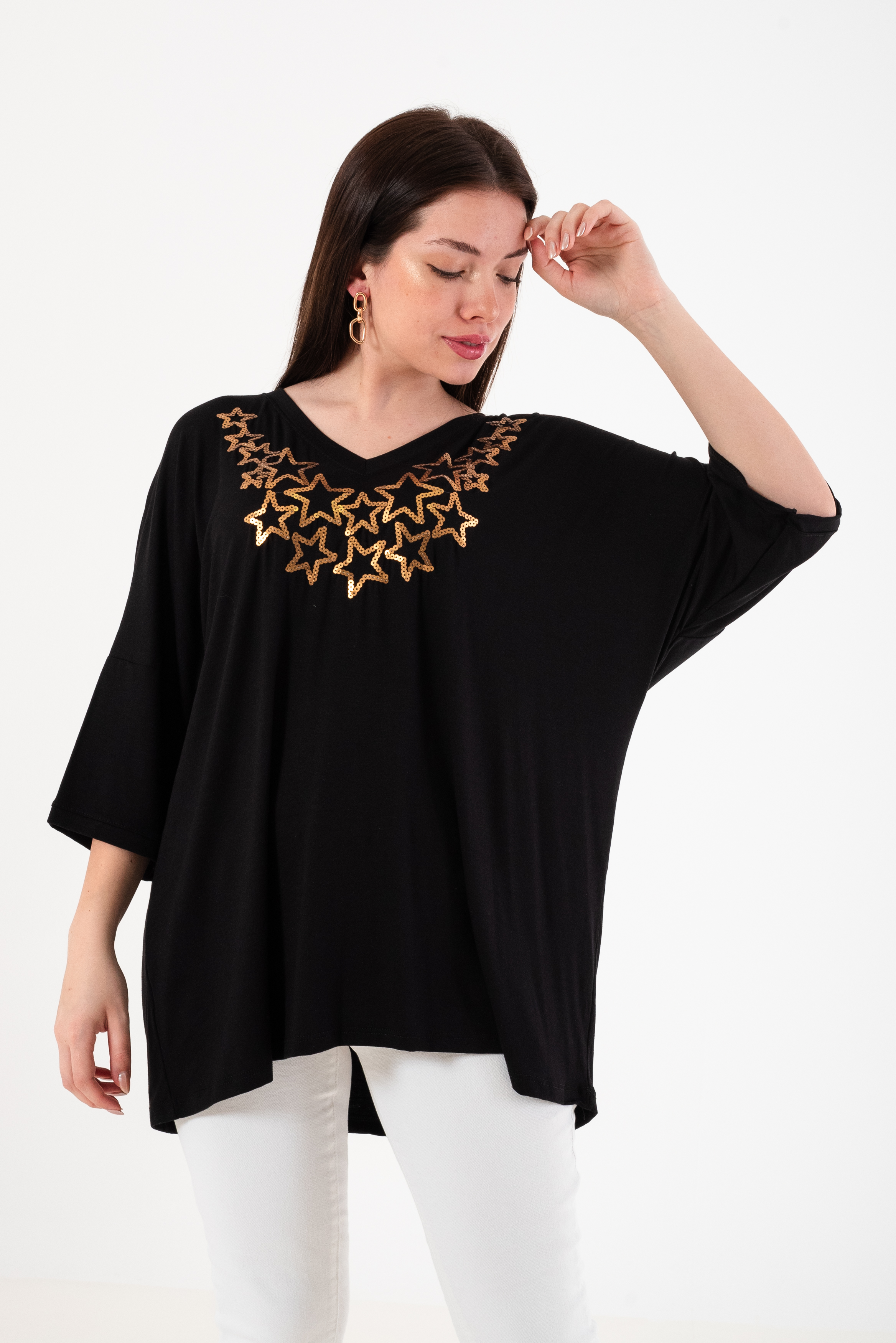 Remeron bordado de lentejuelas ESTRELLAS