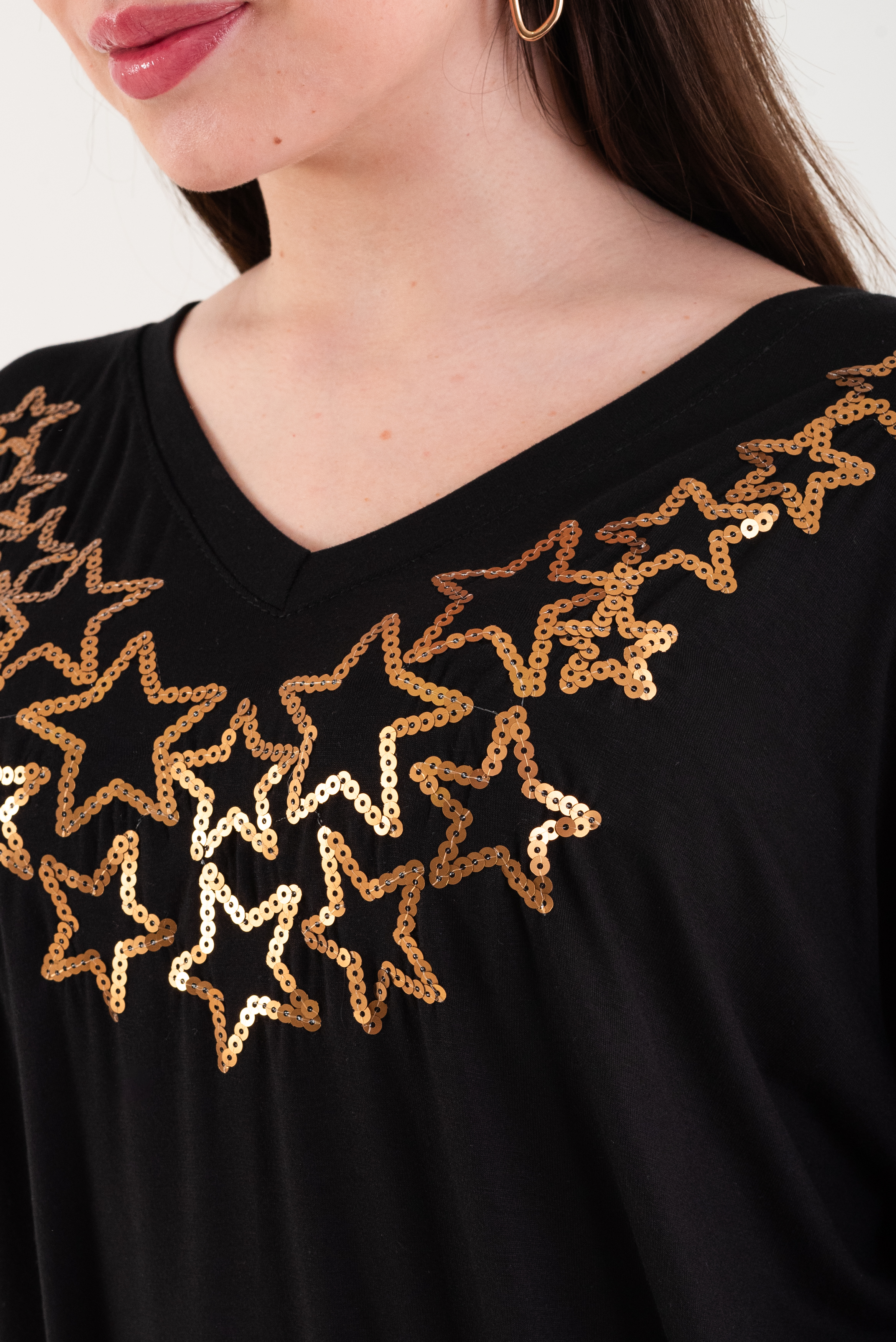Remeron bordado de lentejuelas ESTRELLAS