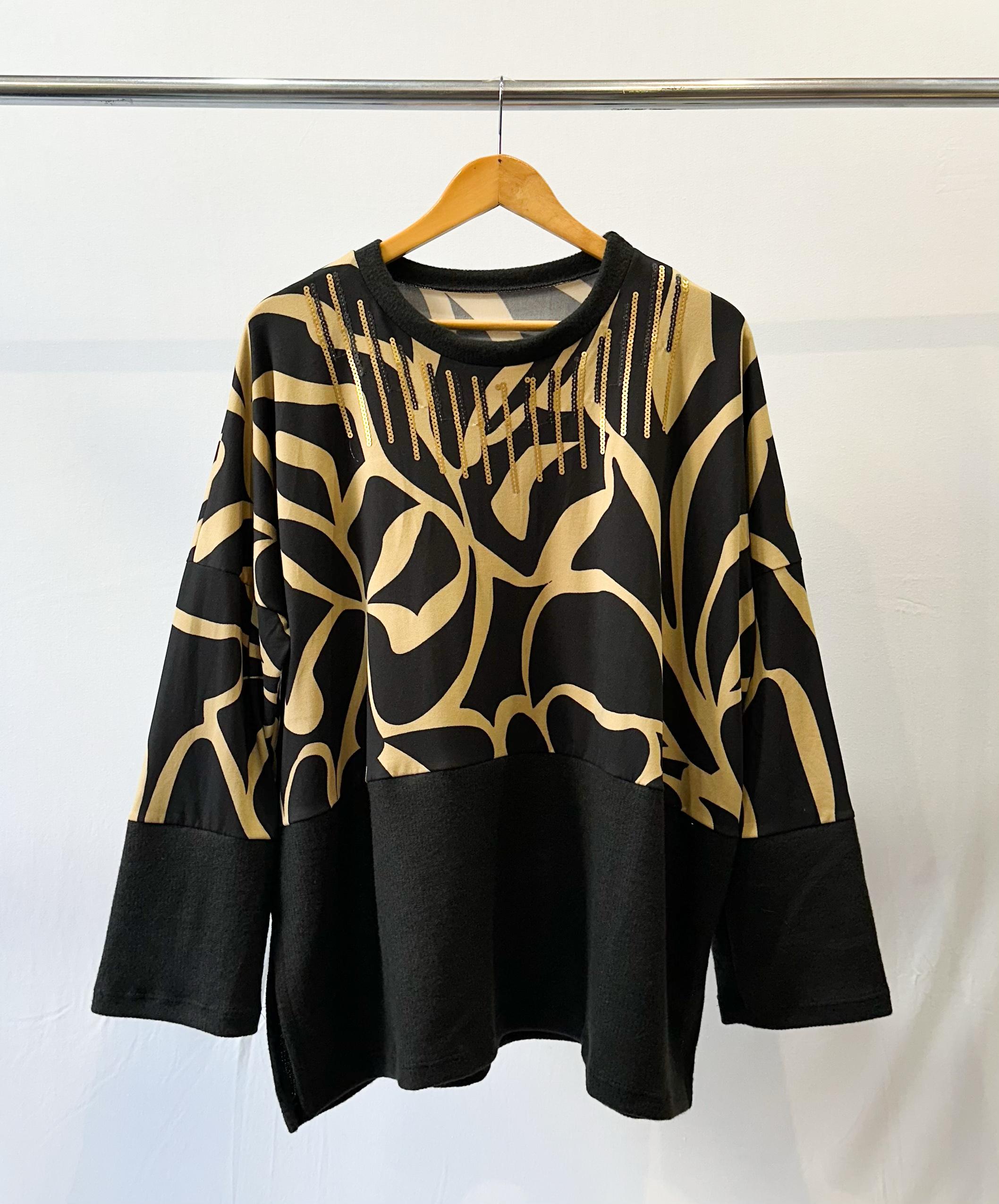 Remeron modal soft gamuzado bordado de lentejuelas MILLIE