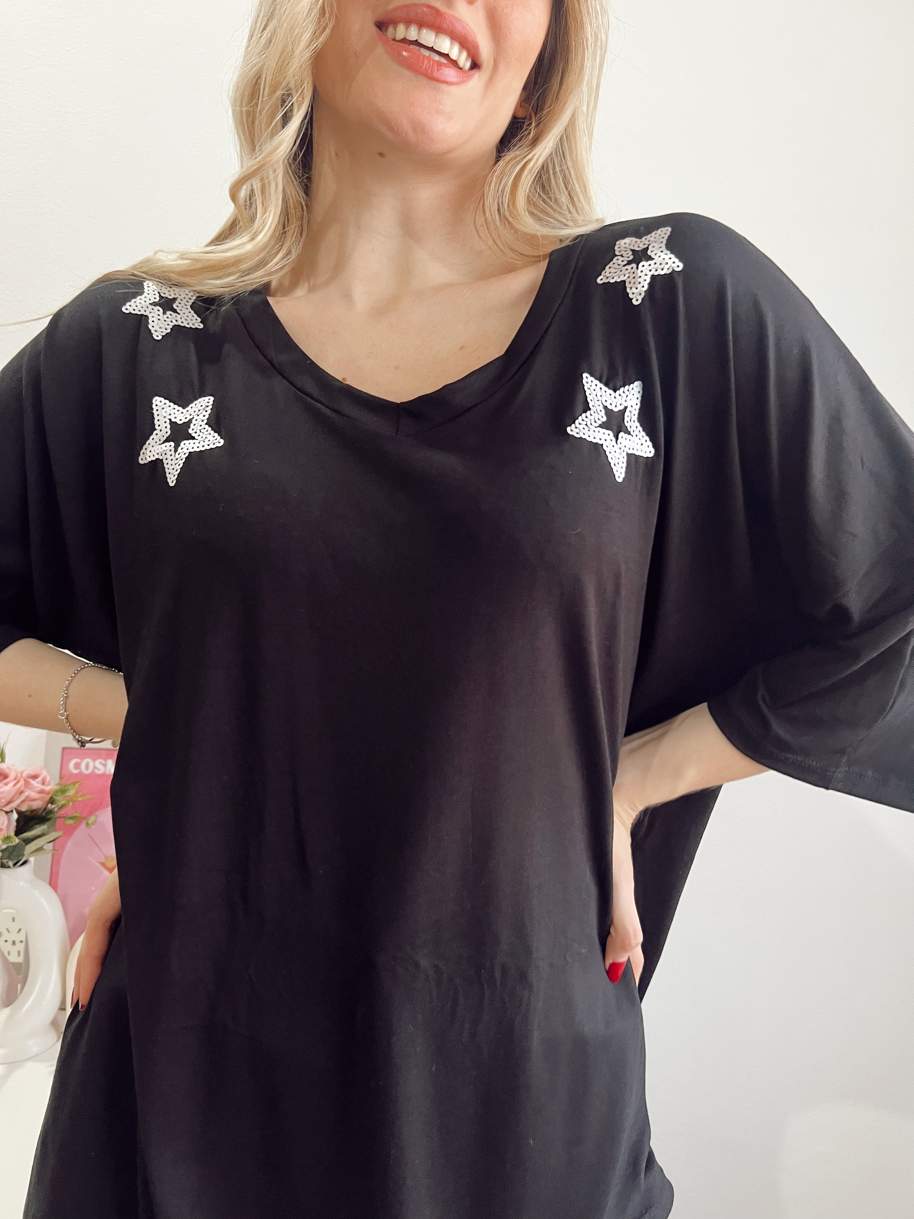Remeron bordado de lentejuelas BLANCHE