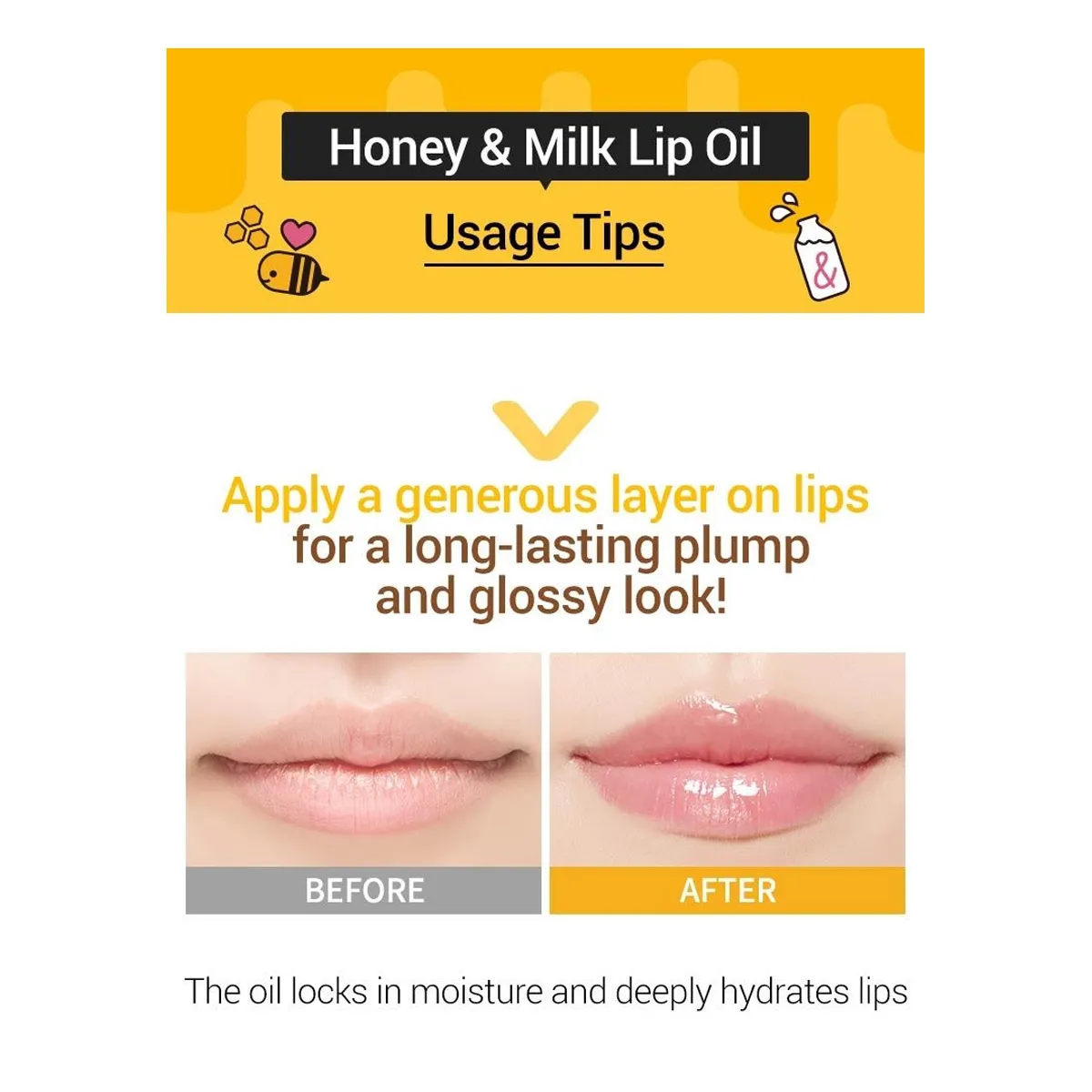 A'PIEU Honey & Milk Lip Oil - lūpų aliejus