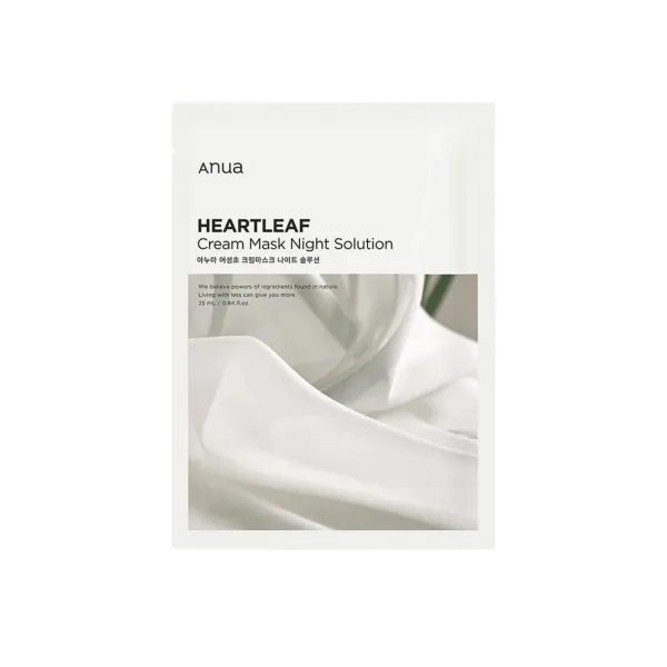 ANUA Heartleaf Cream Mask Night Solution - lakštinė veido kaukė