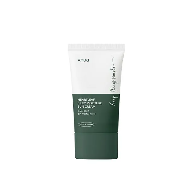 ANUA Heartleaf Silky Moisture Sun Cream - SPF kremas nuo saulės