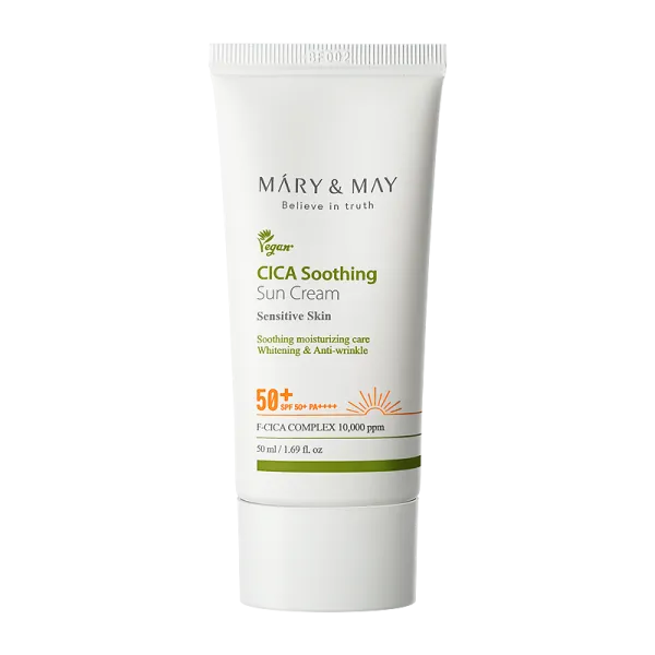 MARY & MAY Cica Soothing Sun Cream - SPF kremas nuo saulės