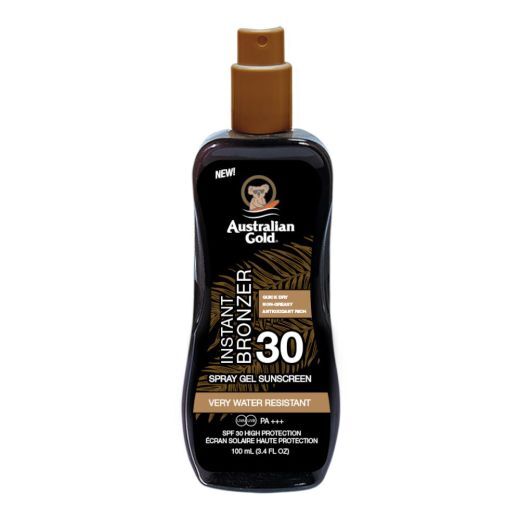 Australian Gold SPF 30 Spray Gel with Instant Bronzer - apsauga nuo saulės su bronzantais 237 ml