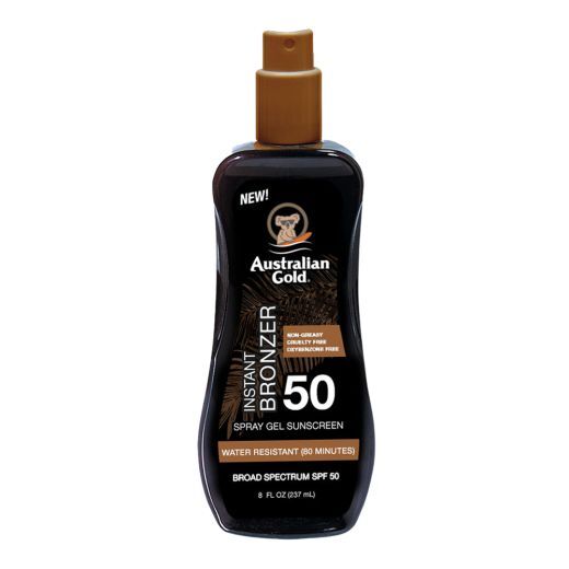 Australian Gold SPF 50 Spray Gel with Instant Bronzer - apsauga nuo saulės su bronzantais 237 ml