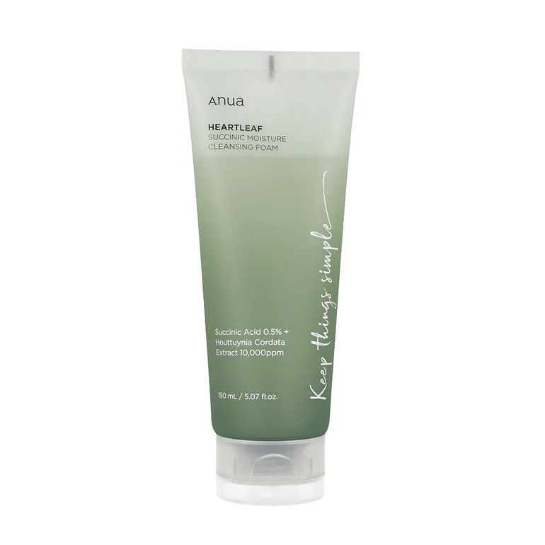 Anua Heartleaf Succinic Moisture Cleansing Foam - veido prausiklis