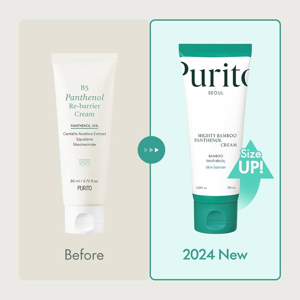 PURITO Mighty Bamboo Panthenol Cream - atstatantis veido kremas