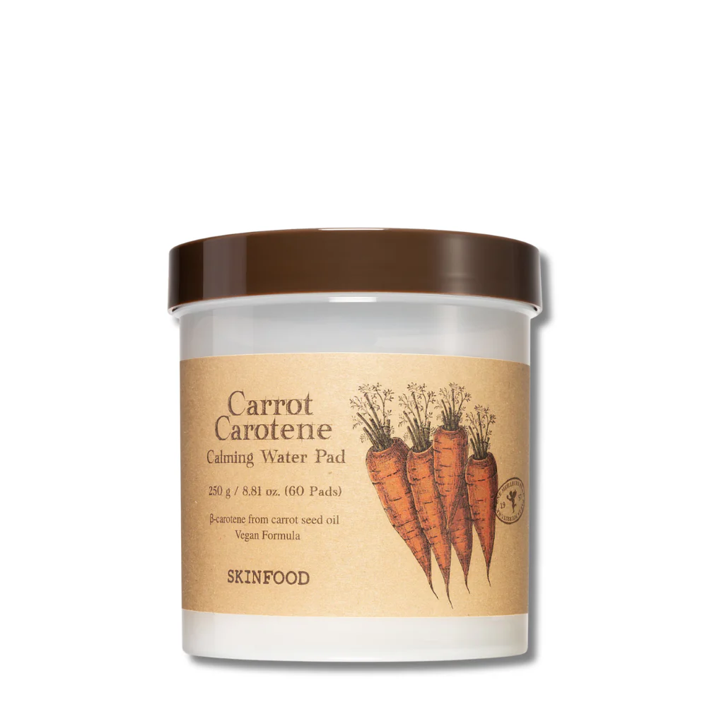SKINFOOD Carrot Carotene Calming Water Pad – raminamieji veido padeliai