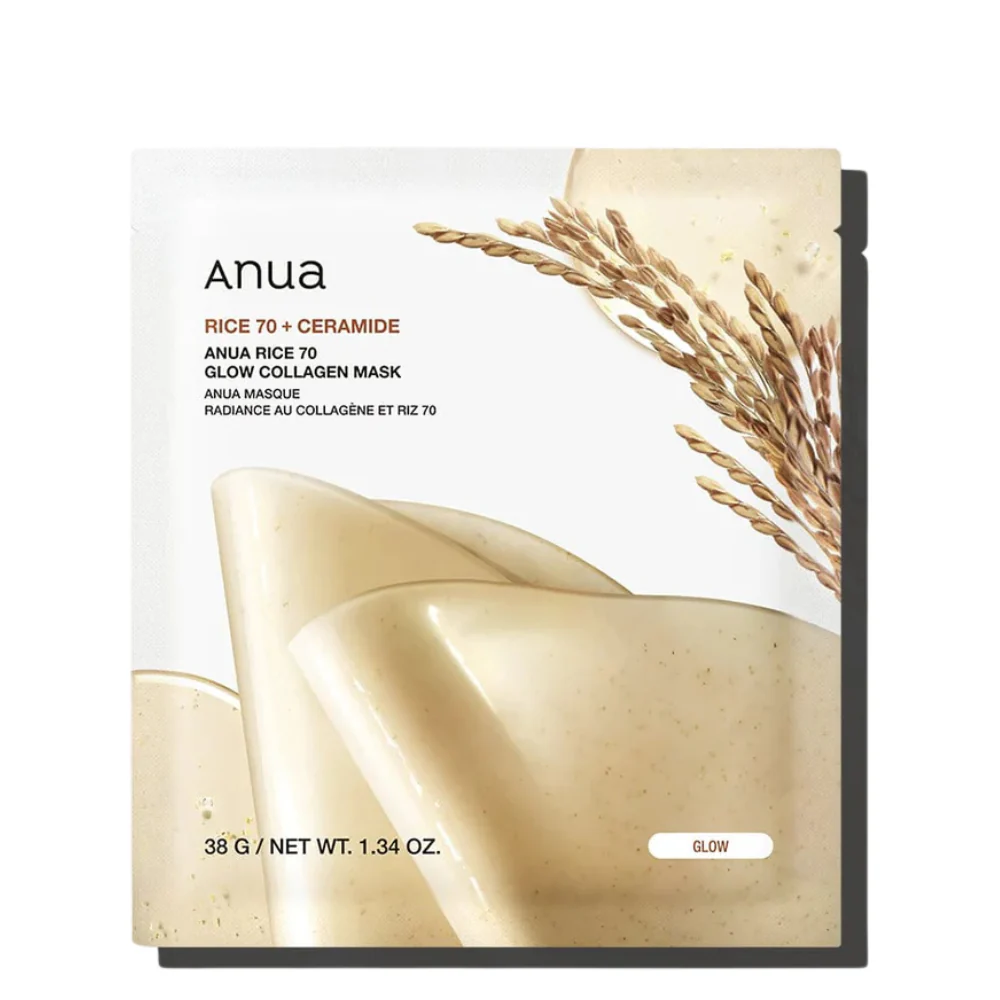 Anua Rice 70 Glow Collagen Mask – veido kaukė