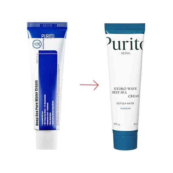 PURITO Hydro Wave Deep Sea Cream - veido kremas su jūros vandeniu