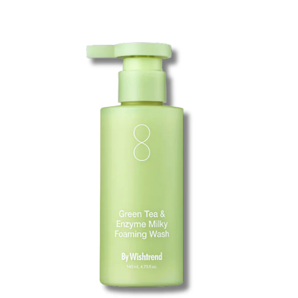 By Wishtrend Green Tea & Enzyme Milky Foaming Wash – švelnus veido prausiklis 
