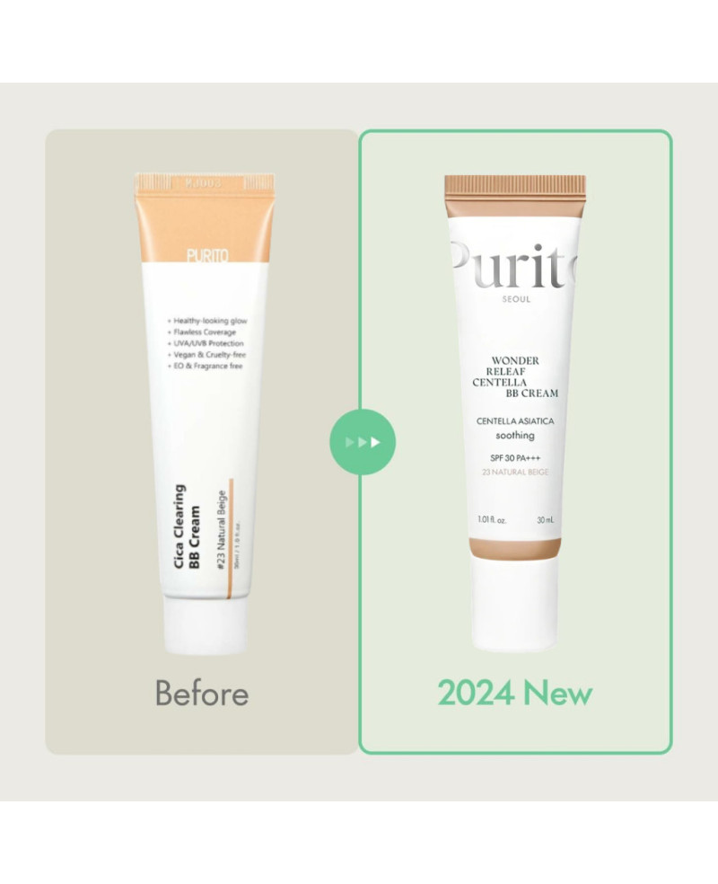 PURITO - Cica Clearing BB Cream  - veido kremas su atspalviu