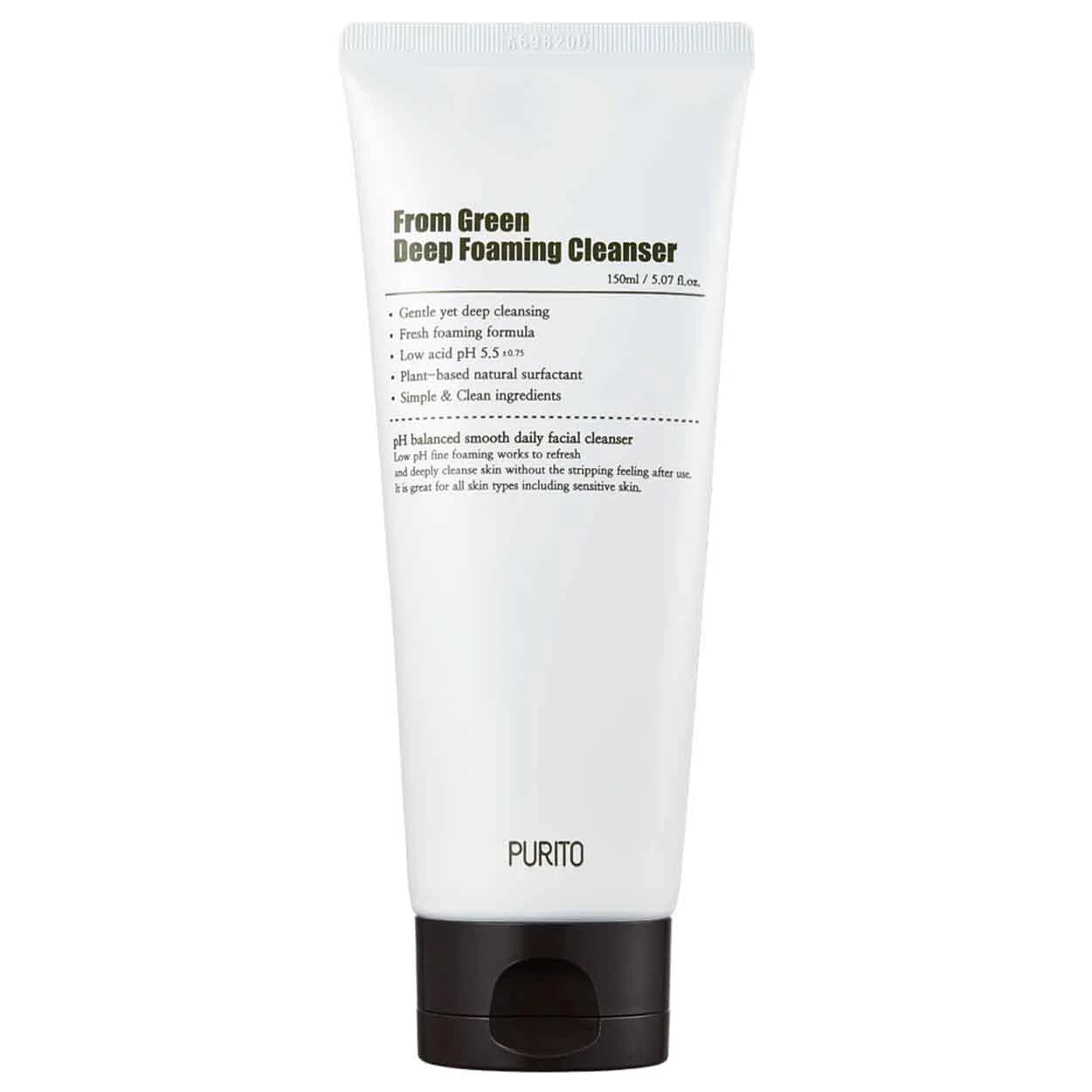 Purito From Green Deep Foaming Cleanser – giliai valantis veido prausiklis