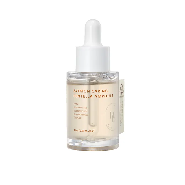 HEVEBLUE Salmon Caring Centella Ampoule – regeneruojanti ampulė