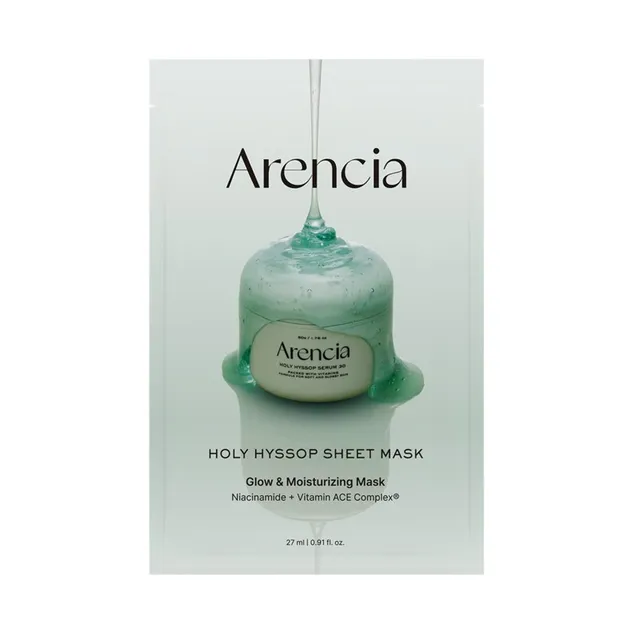 Arencia Holy Hyssop Sheet Mask – drėkinanti veido kaukė