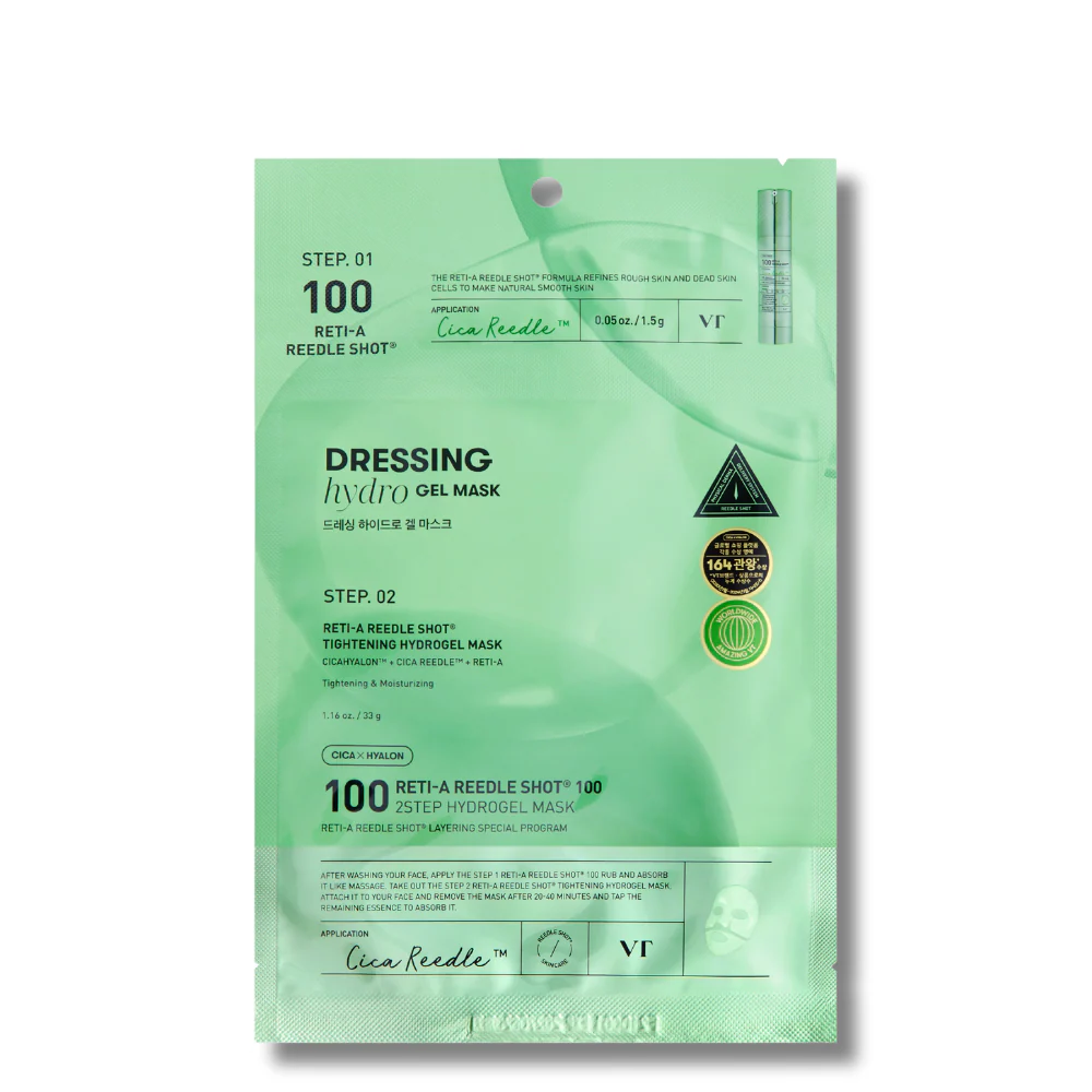 VT Cosmetics Reti-A Reedle Shot 100 – 2 žingsnių hidrogelinė kaukė
