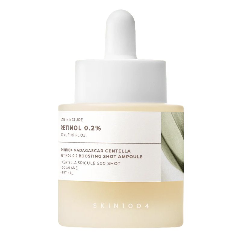 SKIN1004 Madagascar Centella Retinol 0.2 Boosting Shot Ampoule - veido serumas su aperoliu