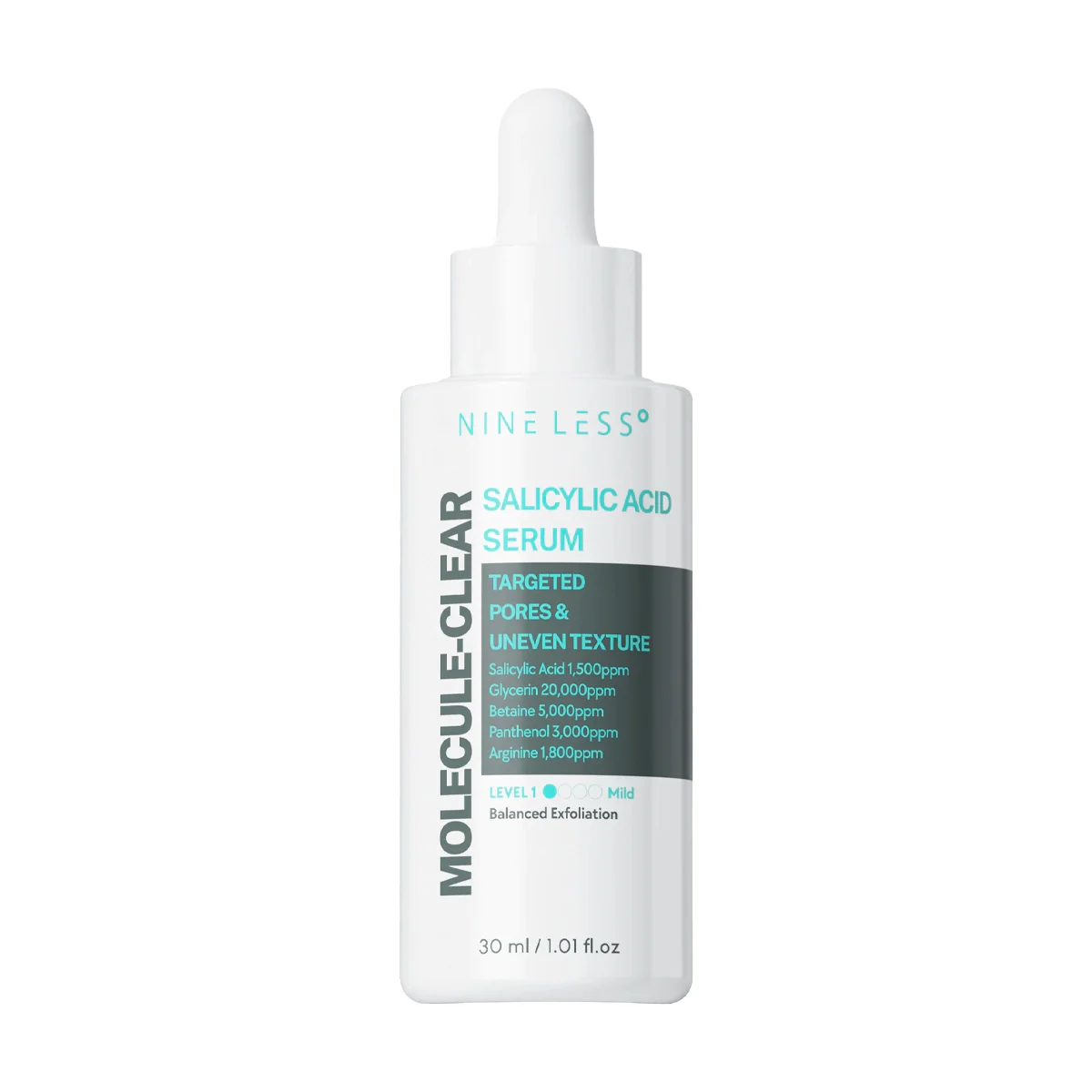 Nine Less Molecule-Clear Salicylic Acid Serum – veido serumas