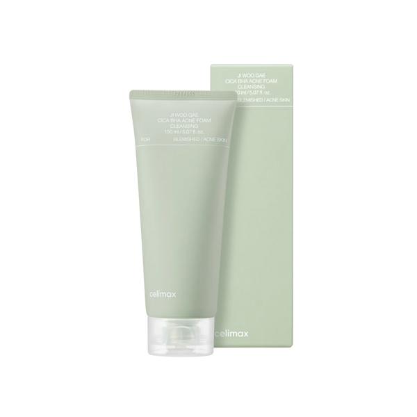 Celimax Ji Woo Gae Cica BHA Acne Cleansing Foam – švelnus veido prausiklis