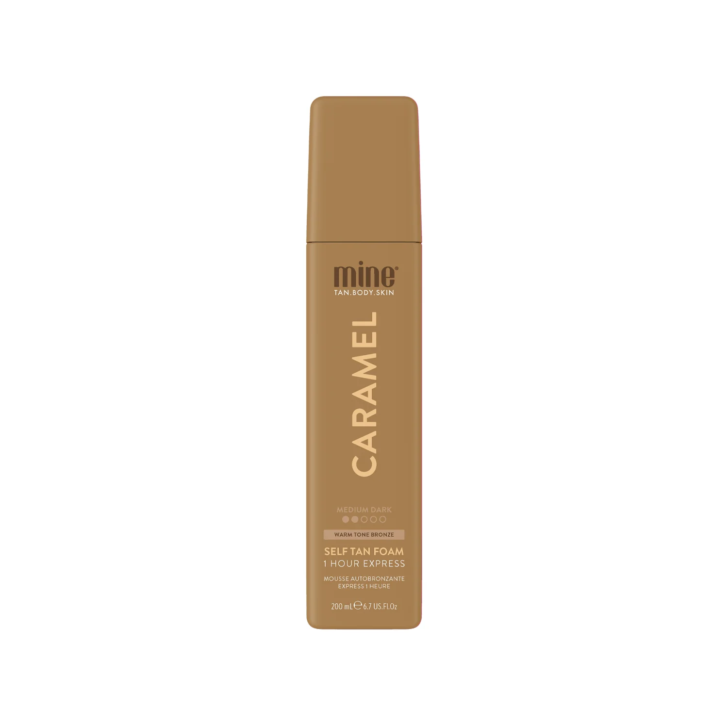 MINETAN Caramel Self Tan Foam – savaiminio įdegio putos