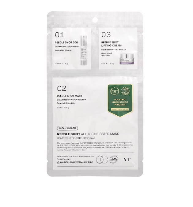 VT Cosmetics Reedle Shot All In One 3 Step Mask – 3 žingsnių veido kaukė