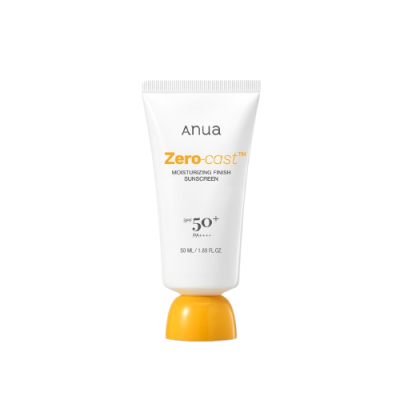 Anua Zero-Cast Moisturizing Finish Screen – drėkinantis kremas nuo saulės